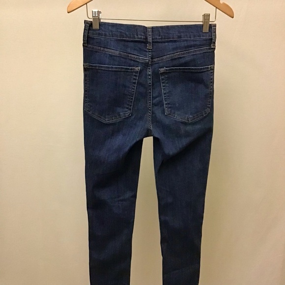 Free People 27 (US 4) Skinny Jeans Cropped Distressed Women’s Mid Rise Stretch - Picture 7 of 12